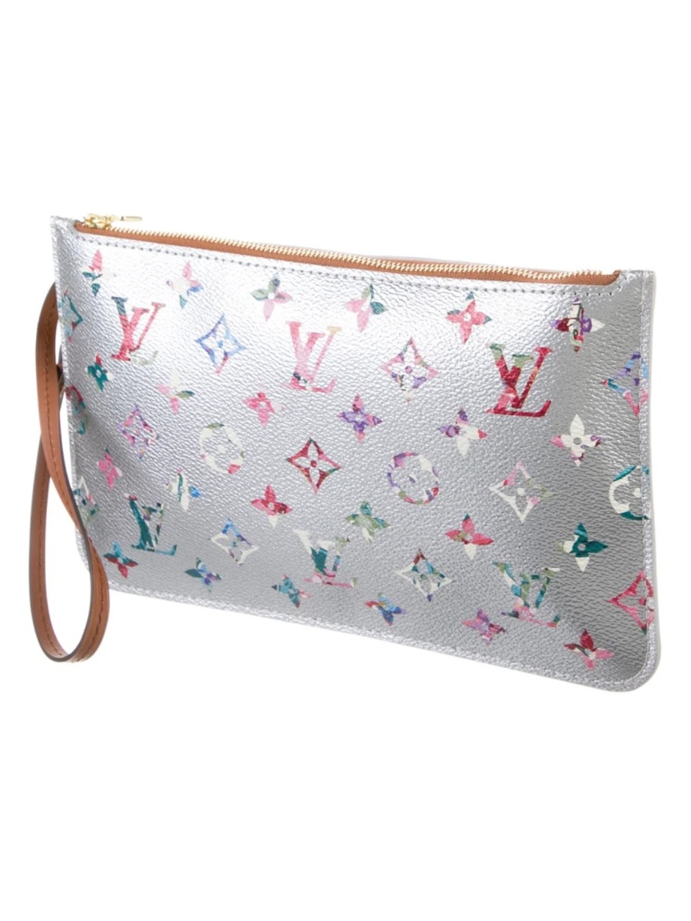 Louis Vuitton Neverfull Garden Pouchette in Metallic Silver - Picture 2 of 14